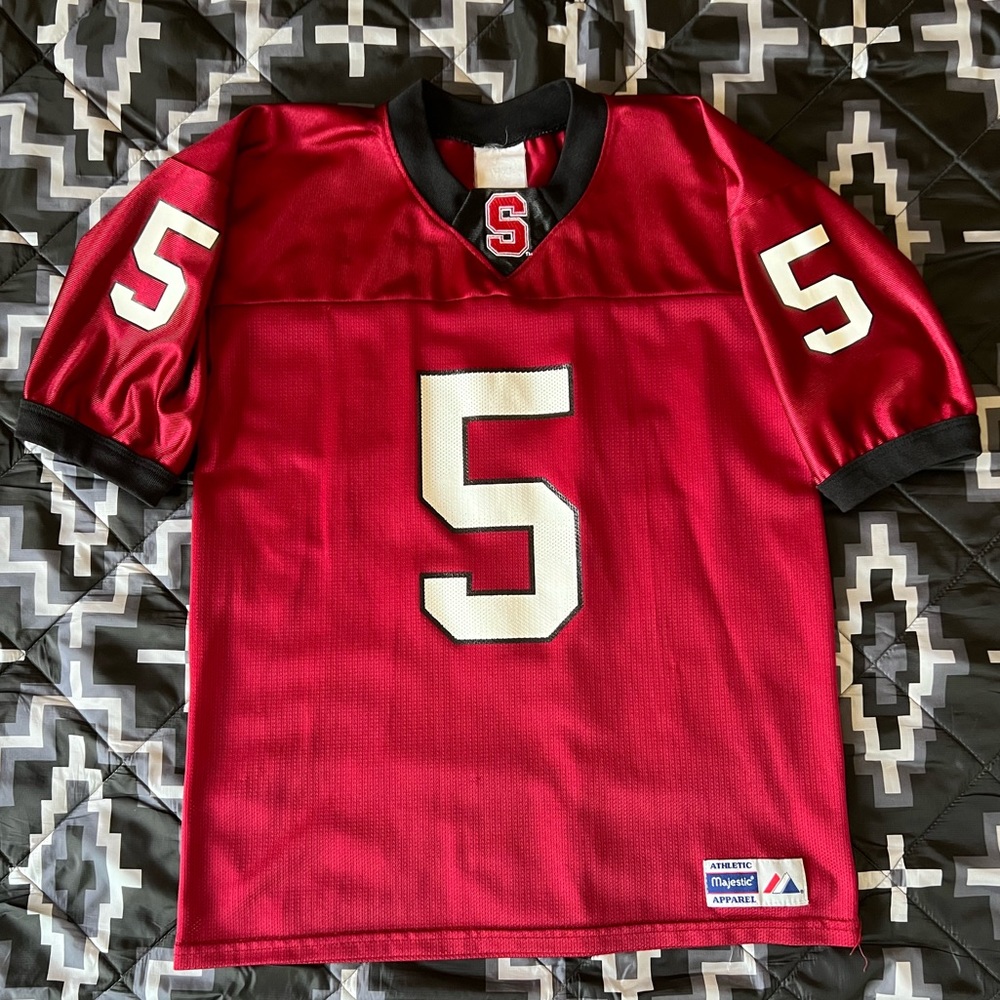 Vintage Majestic Stanford University football Jersey youth size large